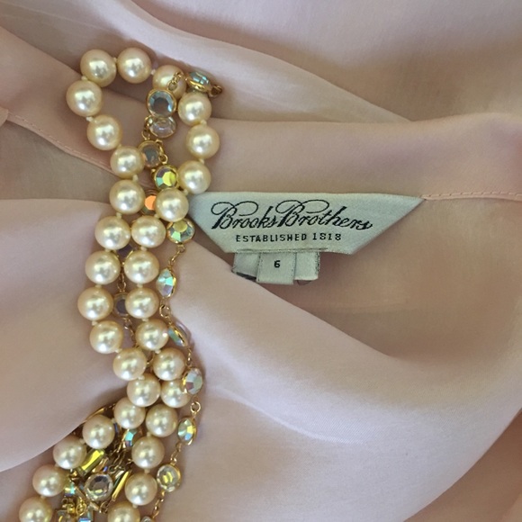 Vintage Brooks Brothers Women organza blush blouse - Picture 2 of 7